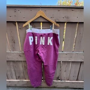 PINK Victoria's Secret Purple & Light Pink Fleece Joggers